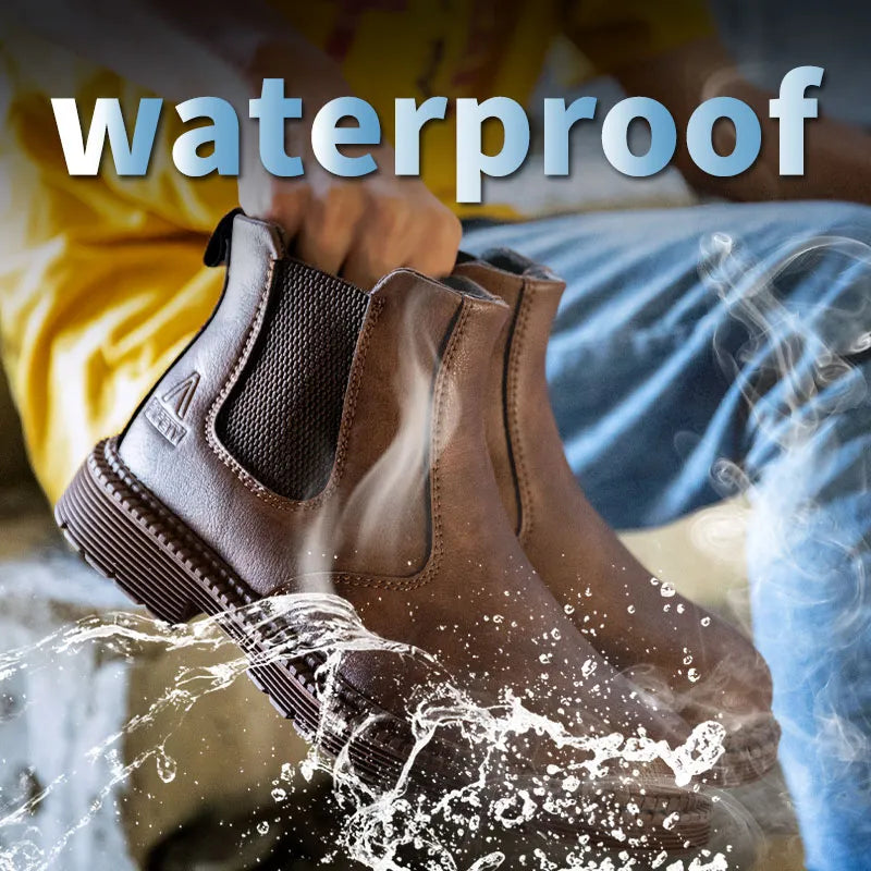 Winter Work Boots Leather shoes for Men Waterproof & Safety