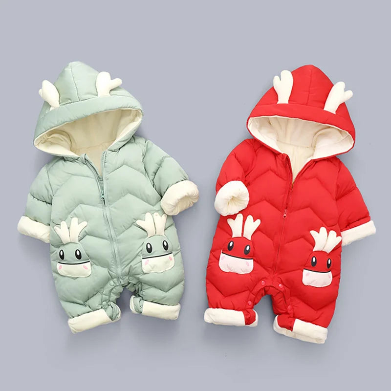 New born Baby Winter Rompers Overalls Snowsuit for Boys Girls 3M-3T