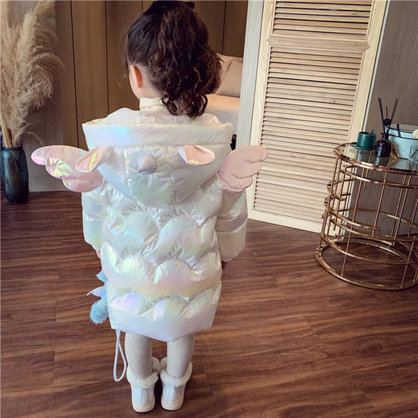 Unicorn Parka Coats For Girls 2T-6T