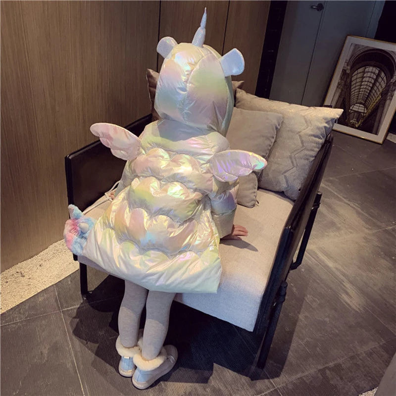 Unicorn Parka Coats For Girls 2T-6T