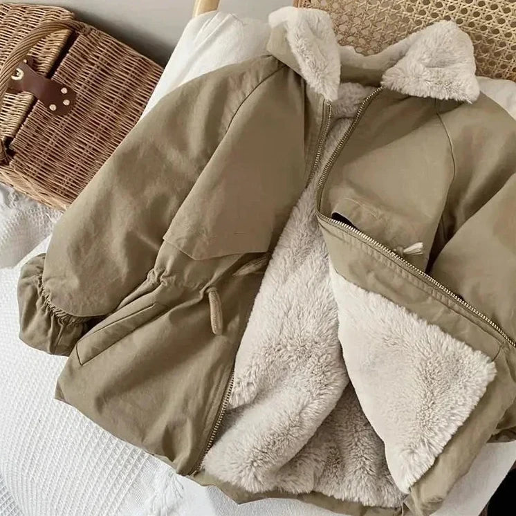 Khaki Parka Coat Jacket for Girls 1-10T