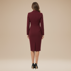 Women's Long Sleeve Blazer Dress | Midi