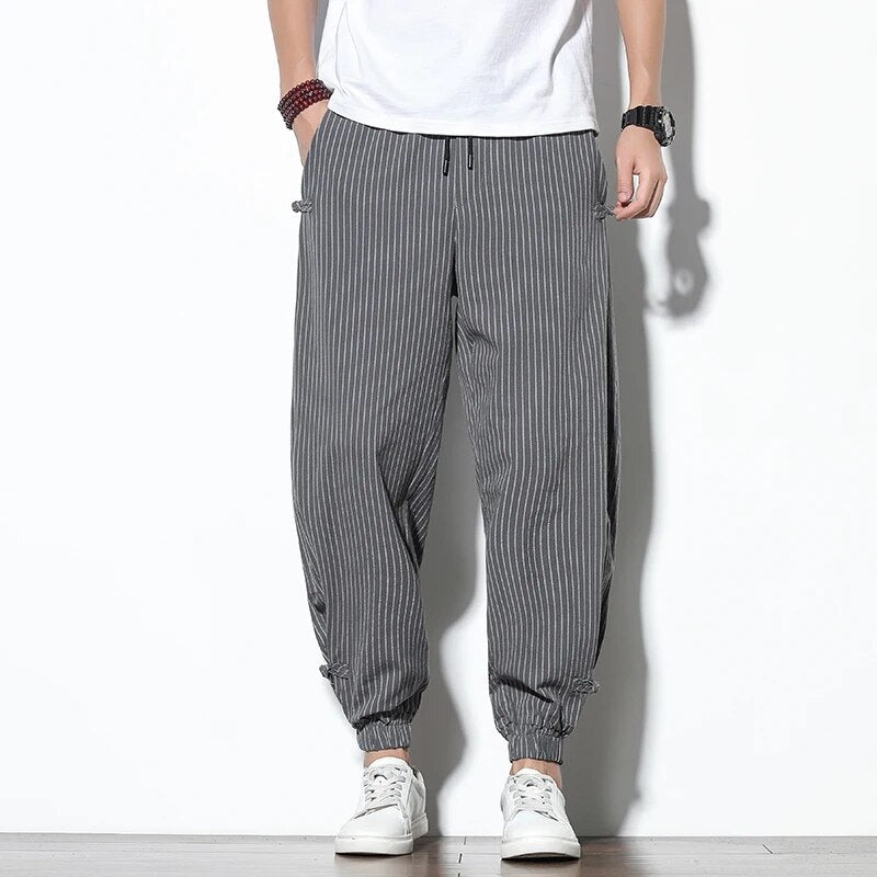 Men's Striped Baggy Pants | Summer