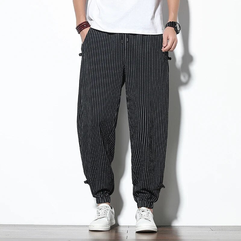 Men's Striped Baggy Pants | Summer
