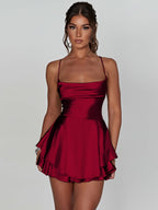 Women's Evening Pleated Dress | Mini