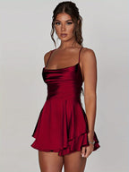 Women's Evening Pleated Dress | Mini