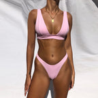 Damskie Letnie Bikini O Wysokim Pasie