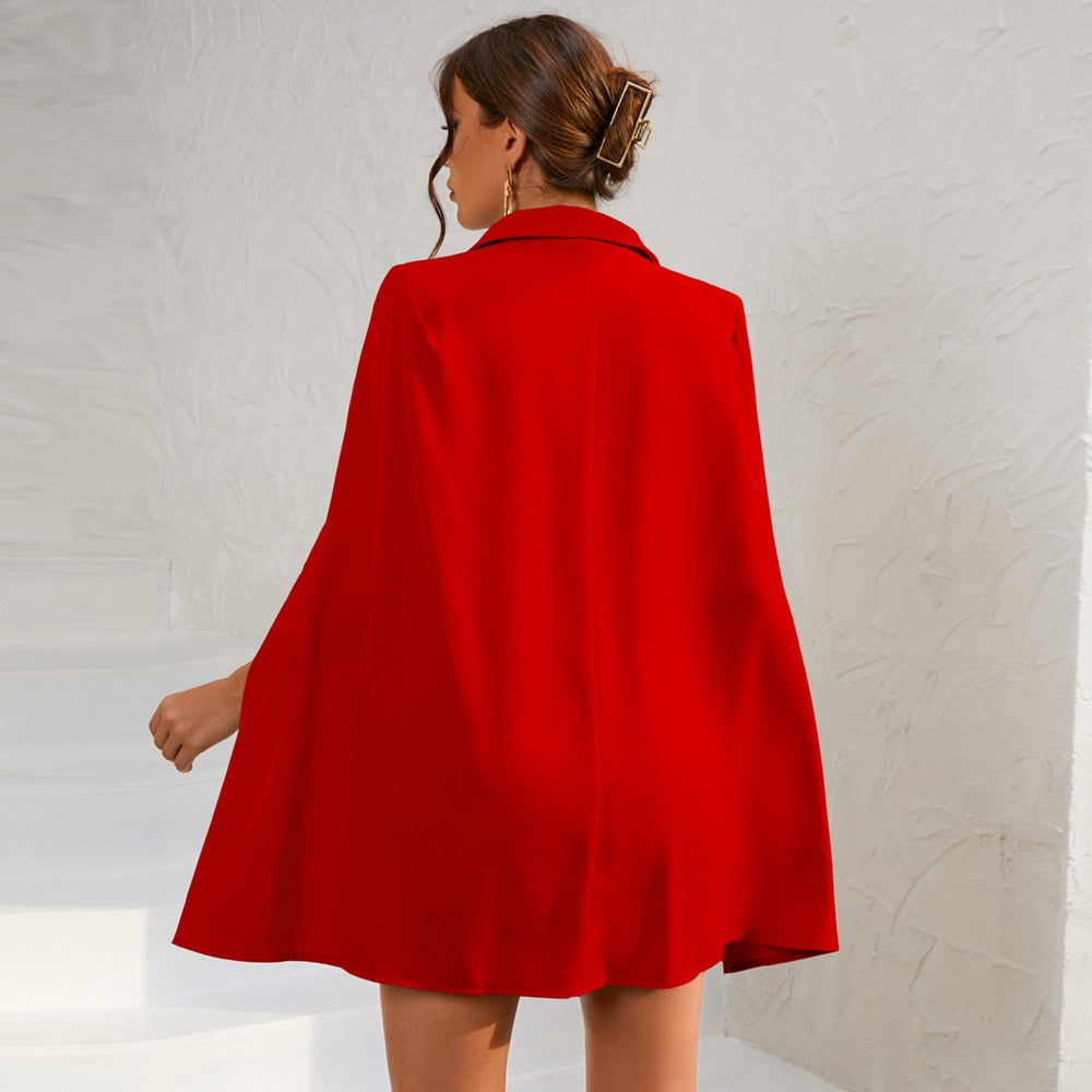 Damskie Wieczorowe Blazer Suknia | Mini