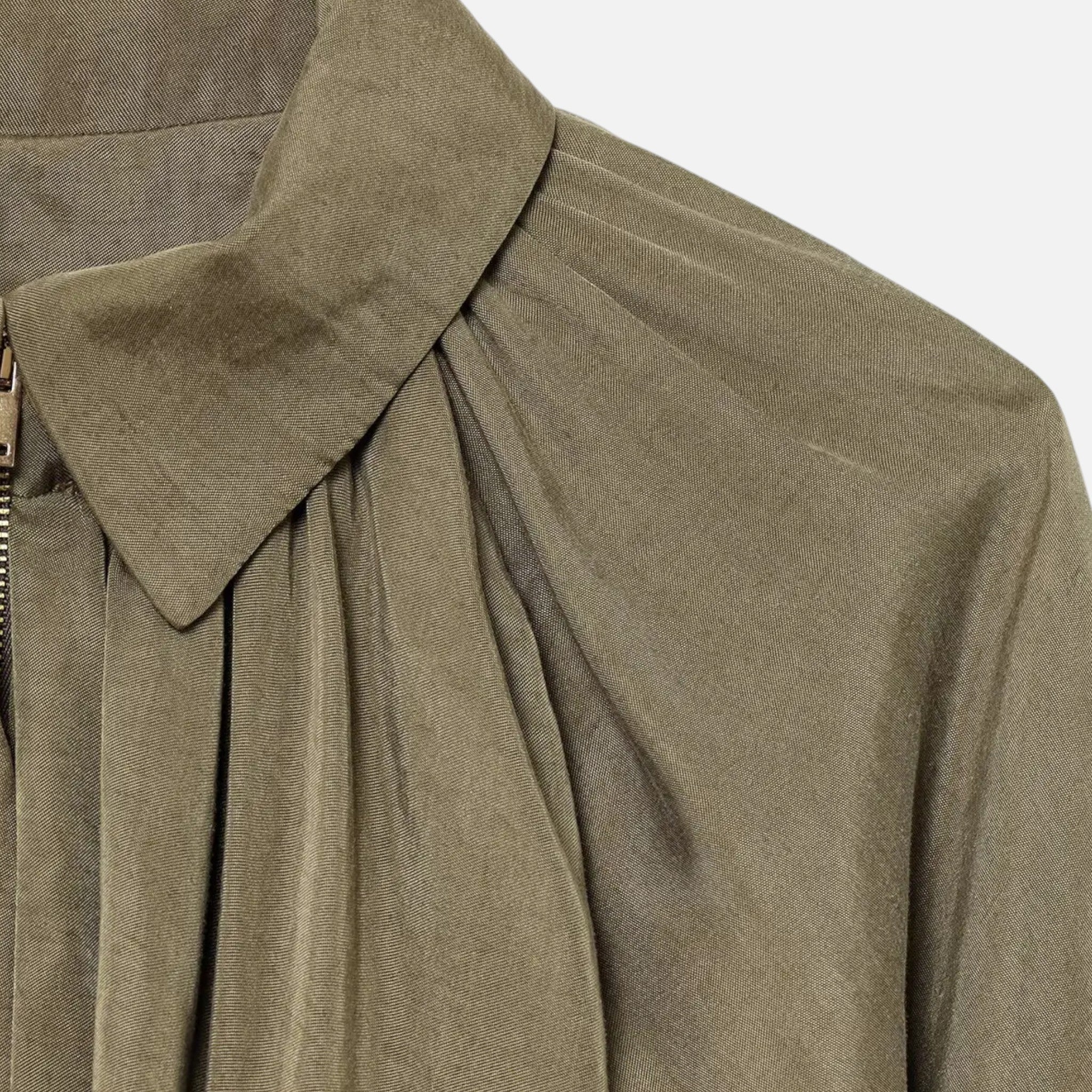 Damskie Fałdowana Lapel Bluzka | Kołnierz