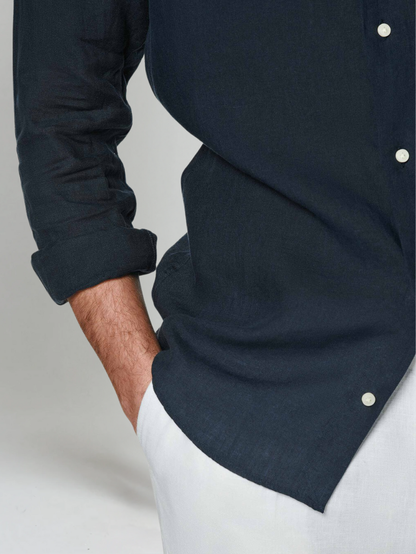 Męska Ścisła Casualowa Koszula | Letnia