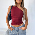 Damskie Asymetryczne Halter Top | Impreza