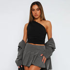 Damskie Asymetryczne Halter Top | Impreza
