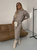 Women's Sweater Dress Turtleneck | Midi