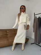 Women's Sweater Dress Turtleneck | Midi