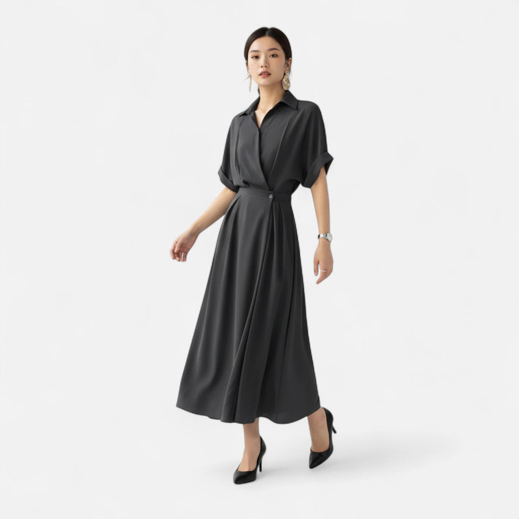 Women's Wrap Shirt Dress | Maxi