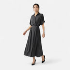 Women's Wrap Shirt Dress | Maxi