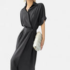 Women's Wrap Shirt Dress | Maxi