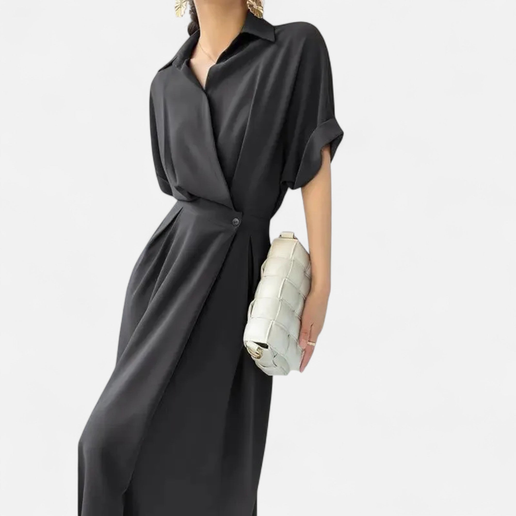 Women's Wrap Shirt Dress | Maxi