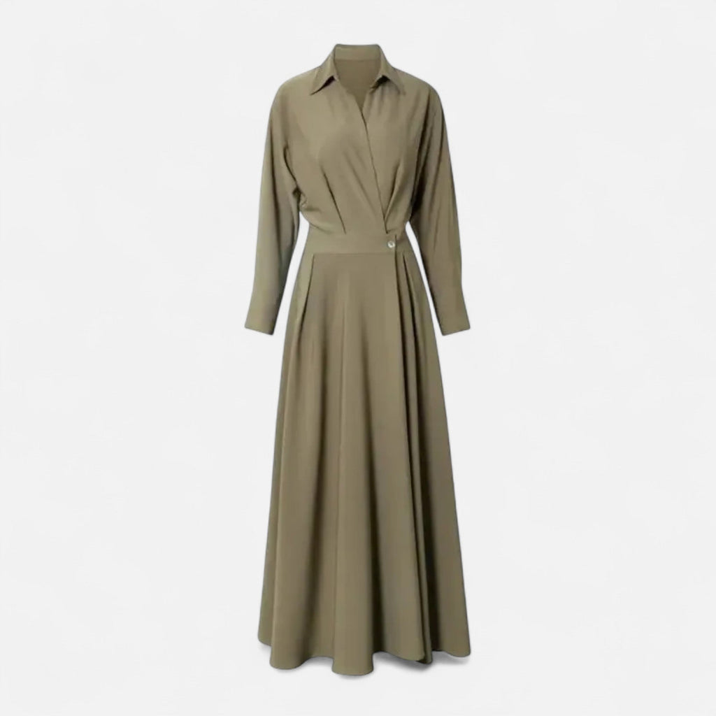 Women's Wrap Shirt Dress | Maxi