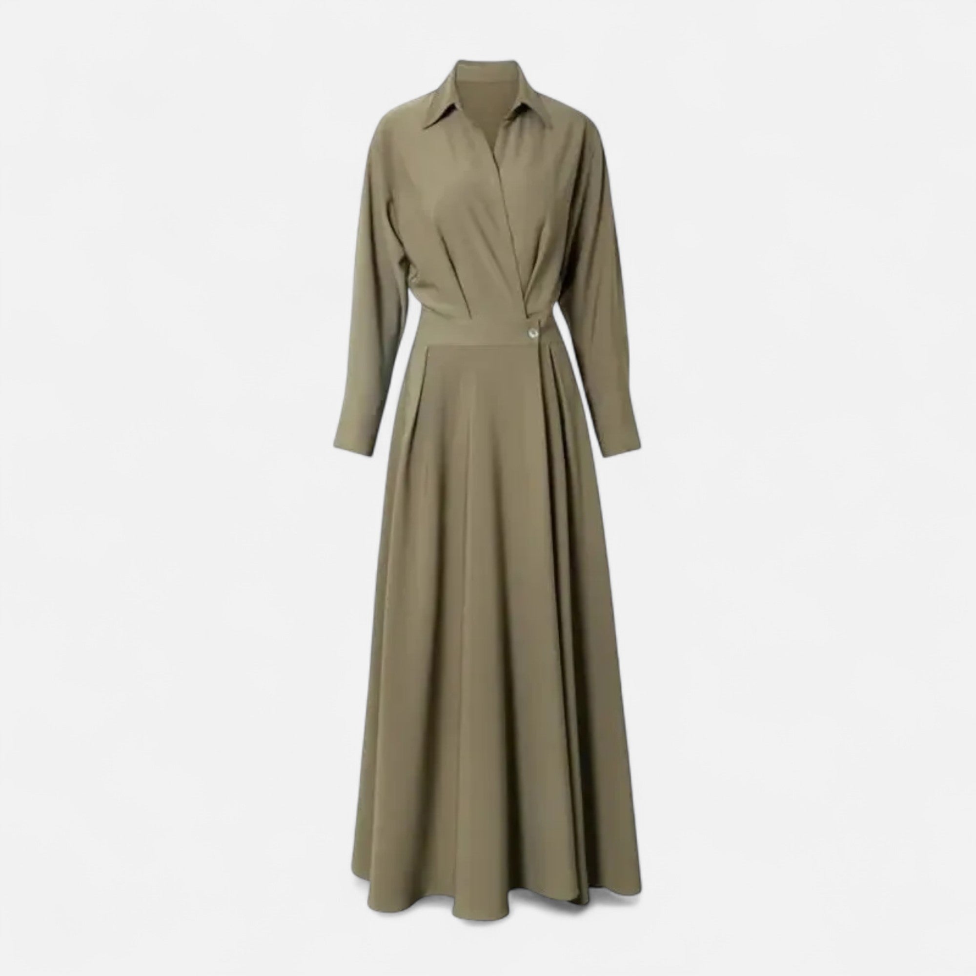 Women's Wrap Shirt Dress | Maxi