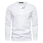 Men's Henley Shirt | Button Neck & Long Sleeves