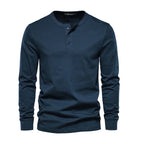 Men's Henley Shirt | Button Neck & Long Sleeves