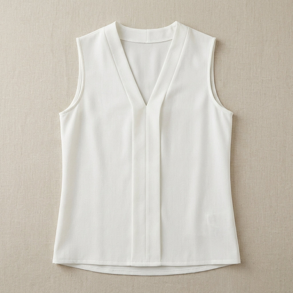 Damska Top Formalny Bez Rękawów | Dopasowany Krój