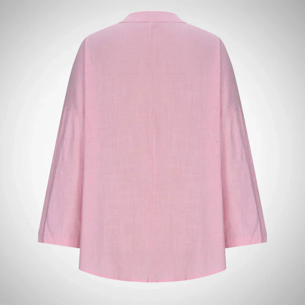 Damska Bluzka Z Dekoltem W Serek | Luźny Krój