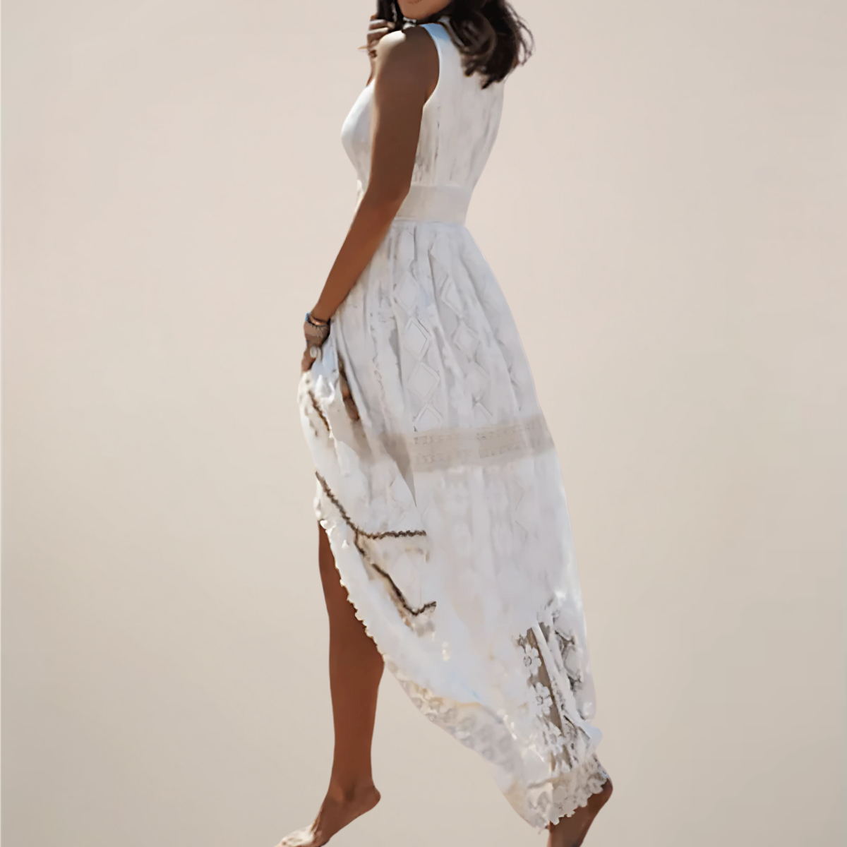 Damskie Letnia Plażowa Suknia | Maxi