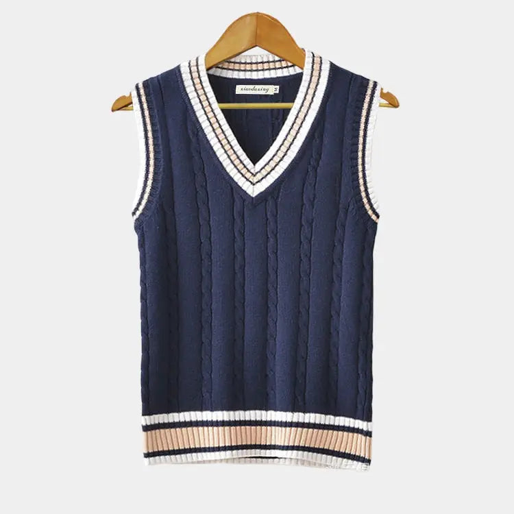 Męski Casualowy Sweter Bez Rękawów | Bezrękawnik