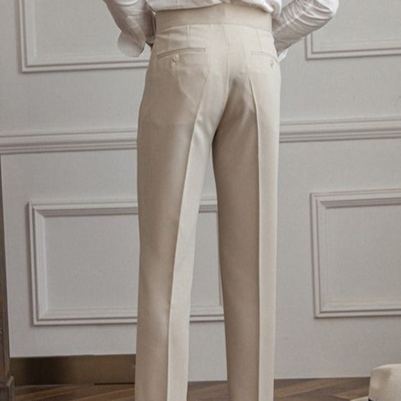 Men's Pleated Work Pants | Slim Fit