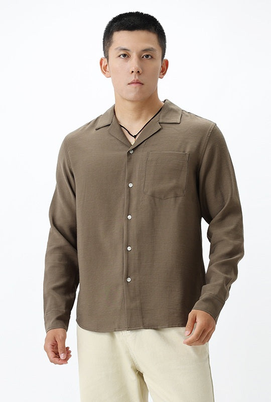 Męska Koszula Długi Rękaw | Prosty Krój