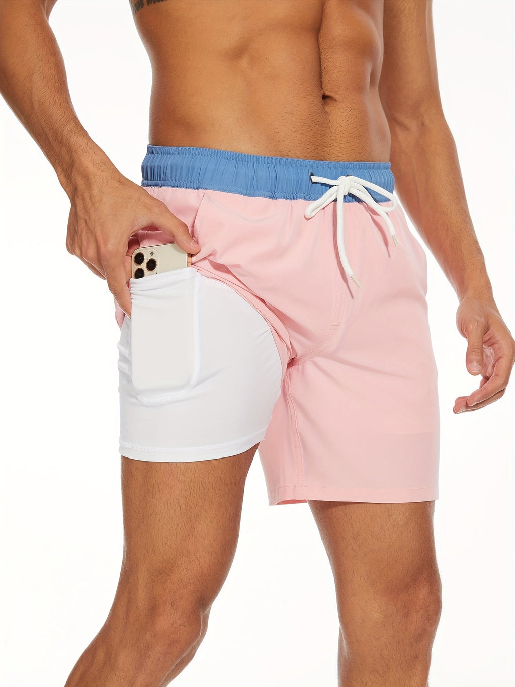 Męskie Szorty Boardshorts Z Kieszeniami | Kąpielówki