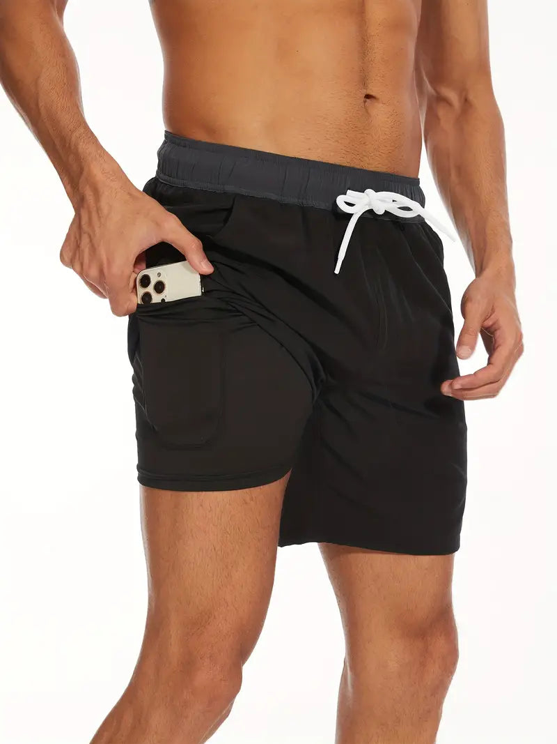 Męskie Szorty Boardshorts Z Kieszeniami | Kąpielówki