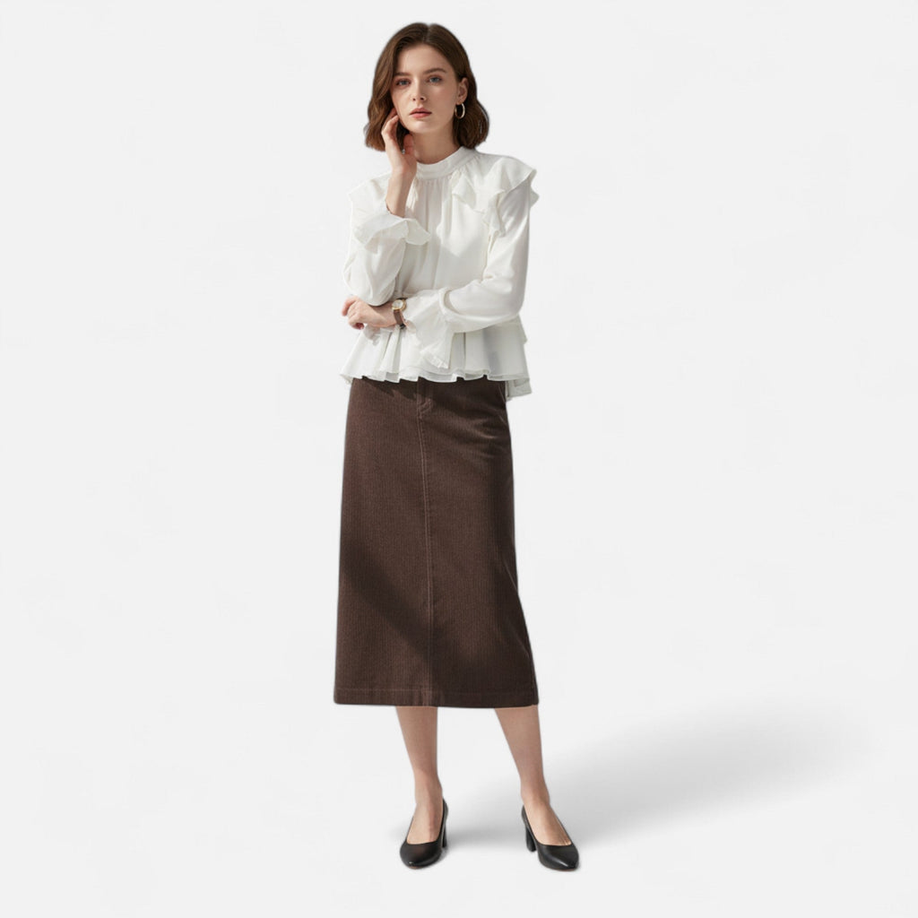 Damskie Biurowe Midi Spódnica | Casualowe