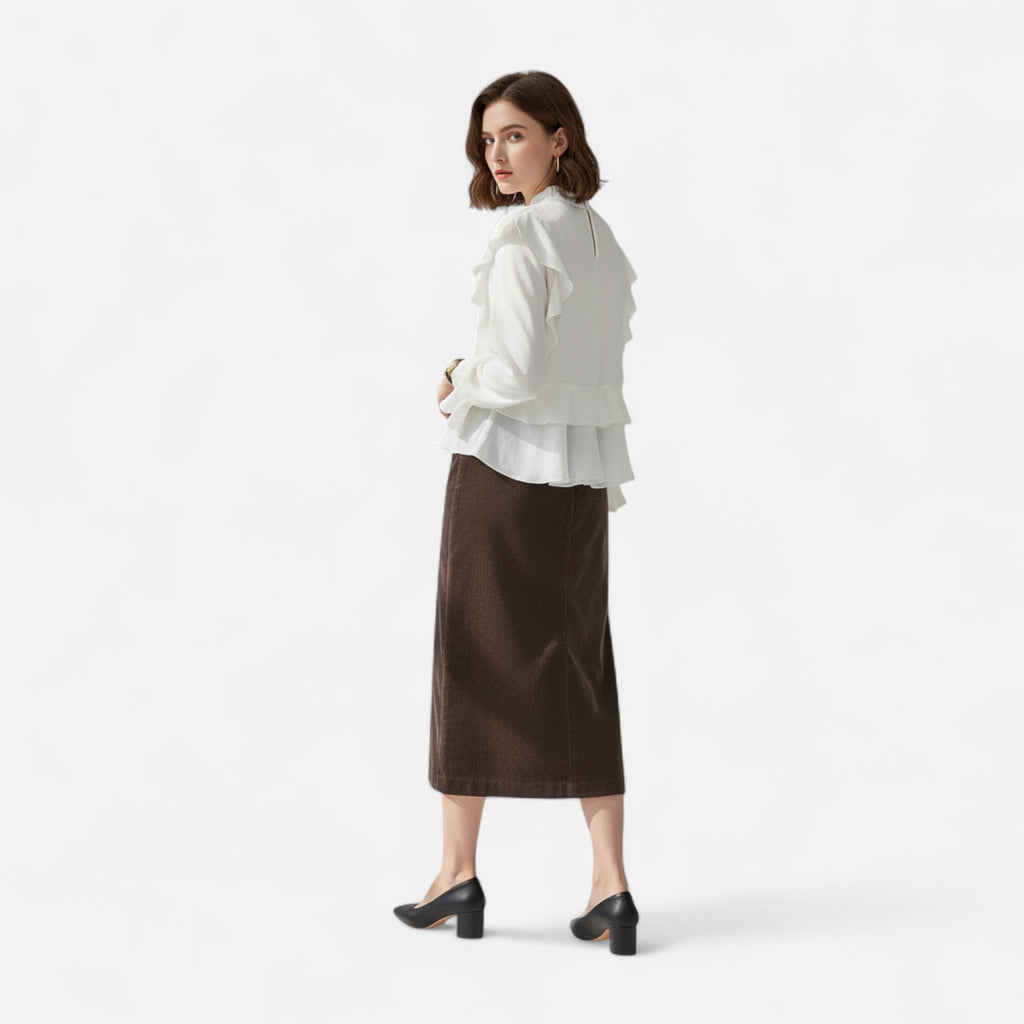 Damskie Biurowe Midi Spódnica | Casualowe