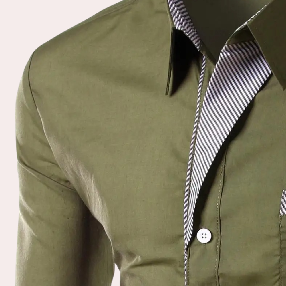 Męska Długi Rękaw Koszula | Casualowa