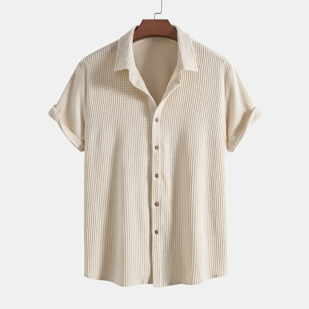 Męski Dwuczęściowy Komplet Wafelkowy | Casual