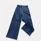 Damskie Wysoka Talia Blend Jeansy | Szerokie Nogi