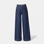 Damskie Wysoka Talia Blend Jeansy | Szerokie Nogi