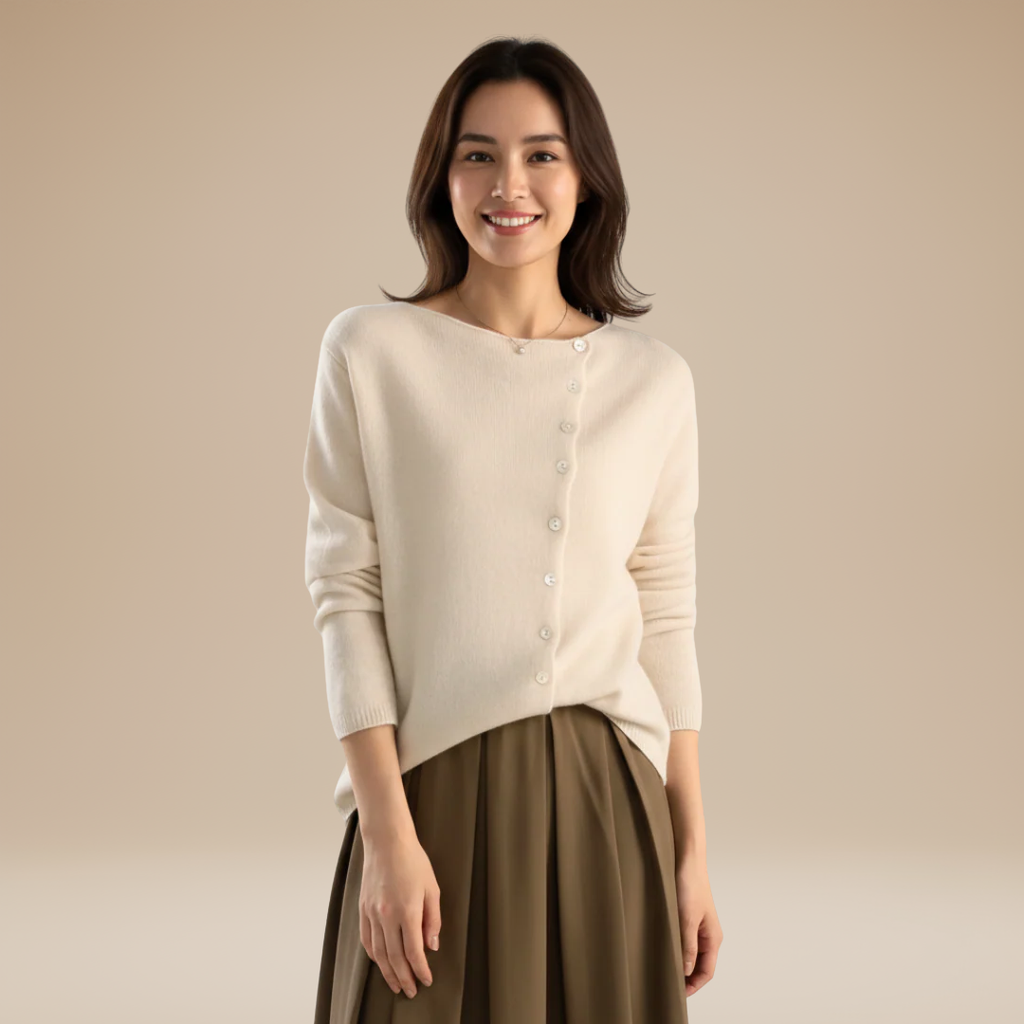 Długi Kardigan Damski | Guziki