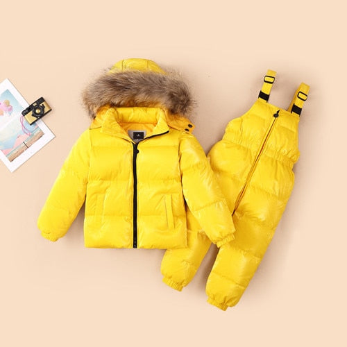 Baby Toddler Snowsuit Jacket and Bib Set for Boys Girls - High-quality and Reasonable price - TWA