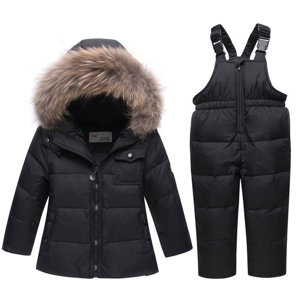 Toddler Snowsuits Jacket with Fur Overall Bib for Boys Girls - High-quality and Reasonable price - TWA