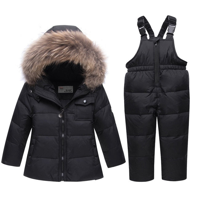 Toddler Snowsuits Jacket with Fur Overall Bib for Boys Girls - High-quality and Reasonable price - TWA