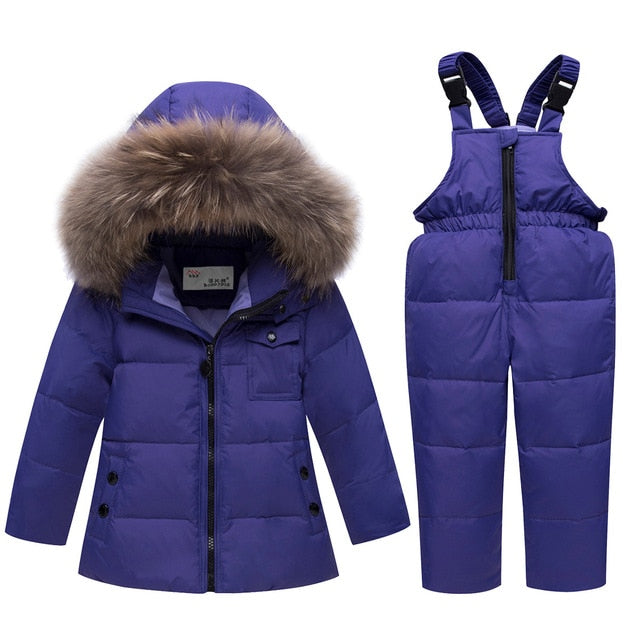 Toddler Snowsuits Jacket with Fur Overall Bib for Boys Girls - High-quality and Reasonable price - TWA