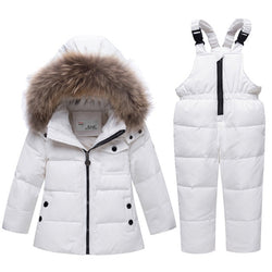 Toddler Snowsuits Jacket with Fur Overall Bib for Boys Girls - High-quality and Reasonable price - TWA