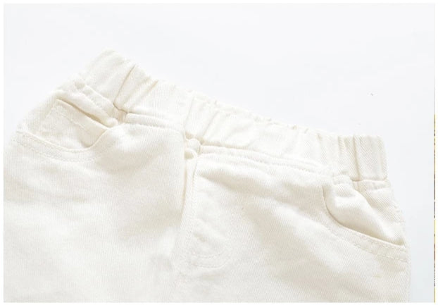 Baby Toddlers Girls Ripped Jeans White Denim - High-quality and Reasonable price - TWA