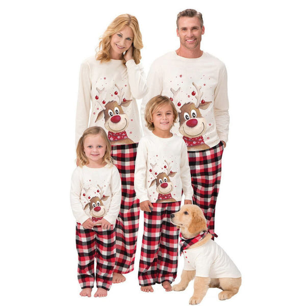 White Reindeer Family Matching Christmas Pajamas - High-quality and Reasonable price - TWA