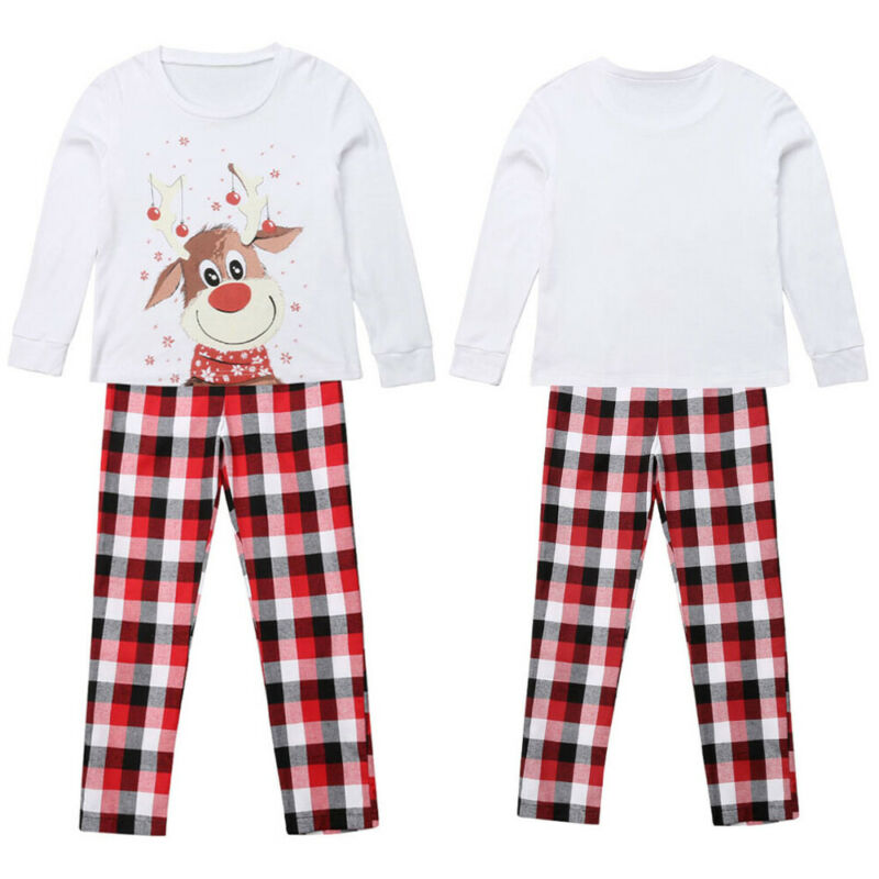 White Reindeer Family Matching Christmas Pajamas - High-quality and Reasonable price - TWA