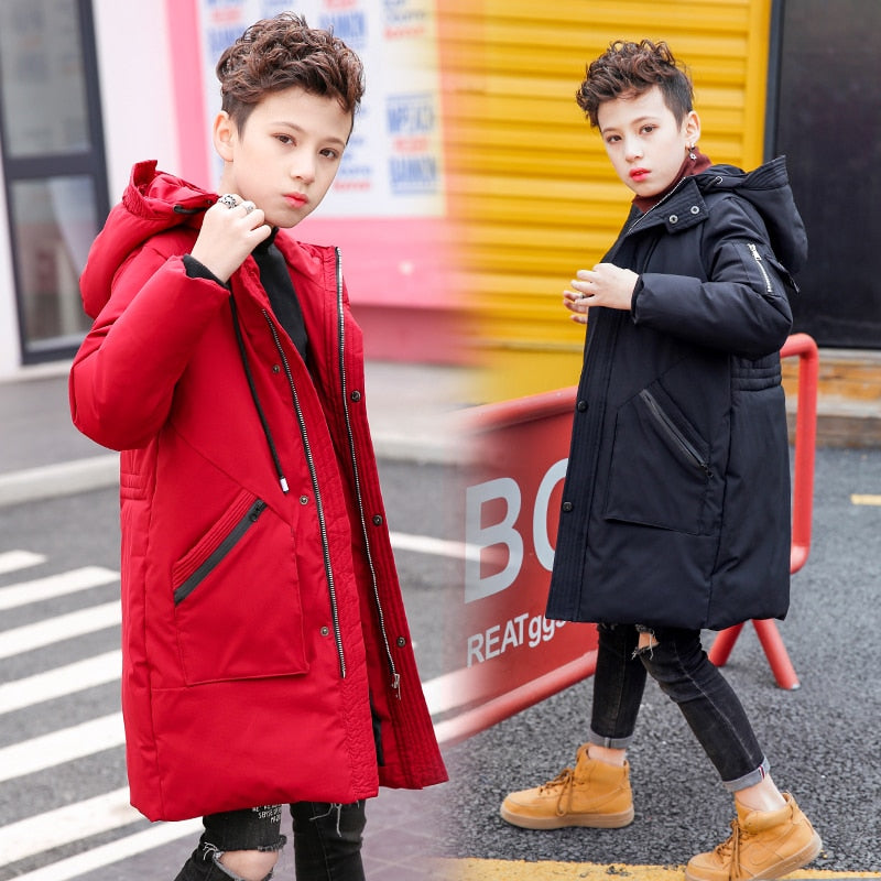 Long Parka Warm Jacket Down Coat for Boys - High-quality and Reasonable price - TWA